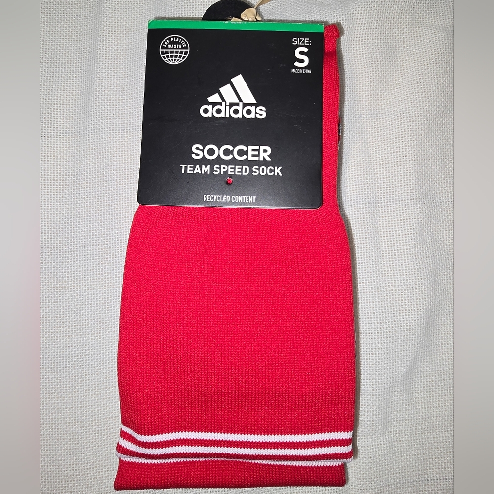 Adidas Red Athletic Crew Socks